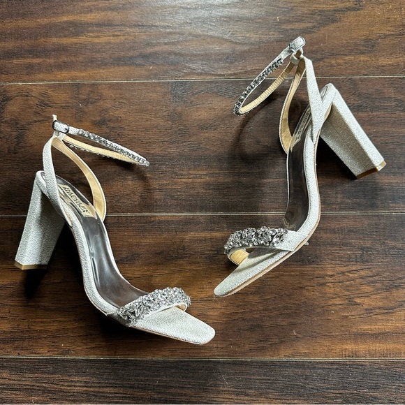 Badgley Mischka Shoes - Badgley Mishka Tasmine Tall Evening Ankle Strap Rhinestone Sandals